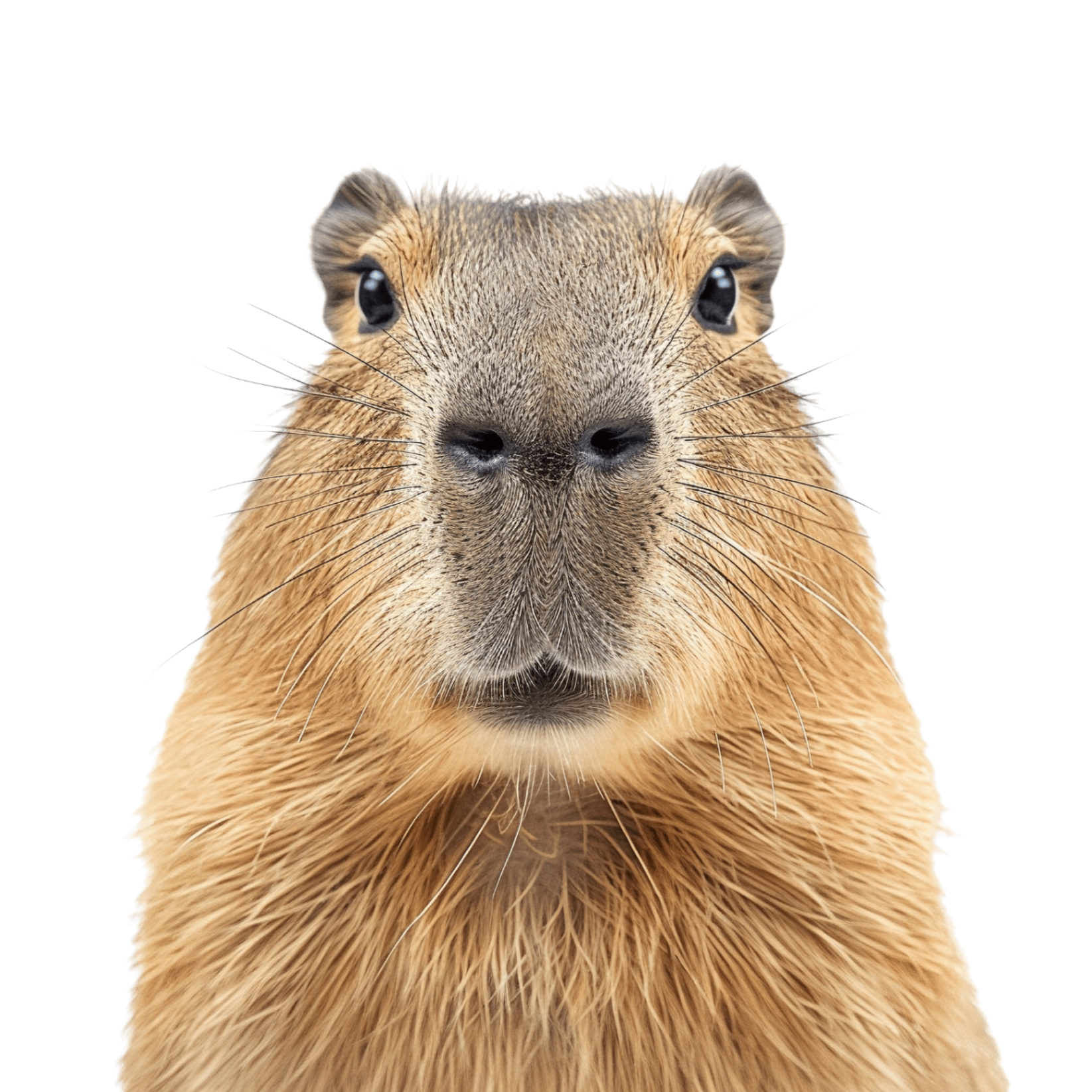 A capybara looking straight at you